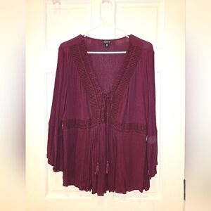 Torrid Boho Top with Crochet Details